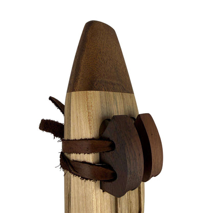 Native American Drone Flute in D minor by Nash Tavewa, Maple with Acacia Mouthpiece 