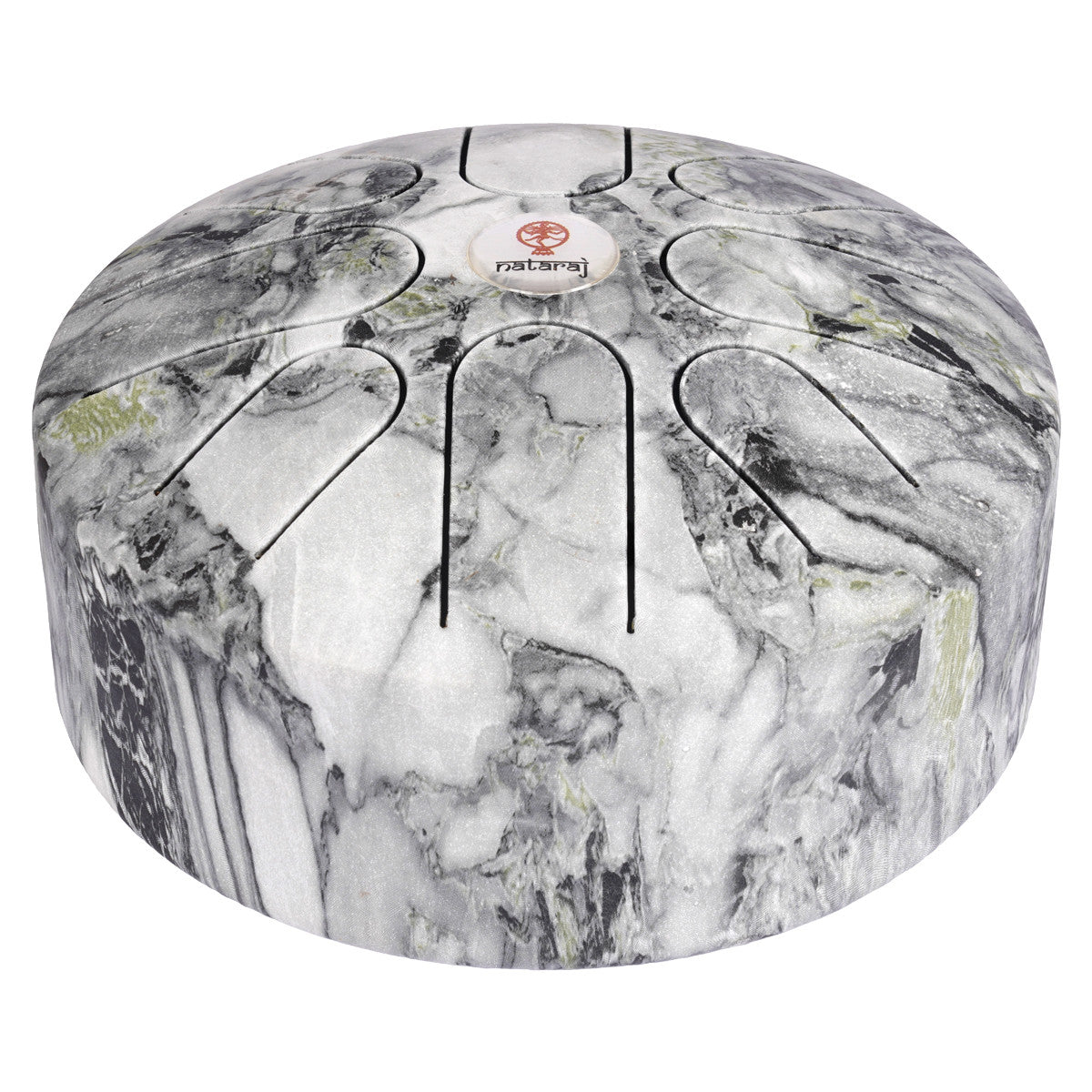 Nataraj Tongue Drum 8 inches, C Pygmy, White Marble
