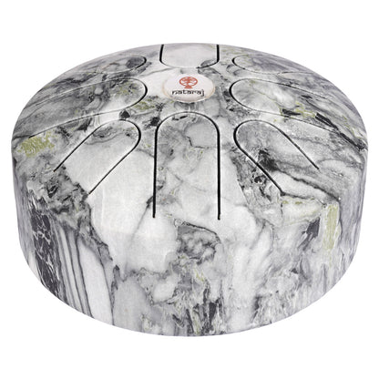 Nataraj Tongue Drum 8 inches, C Pygmy, White Marble