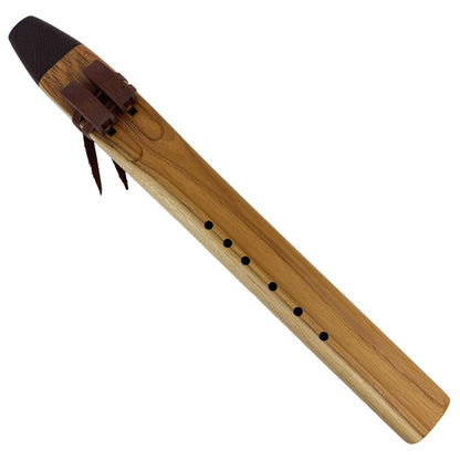Native American Drone Flute in F minor by Nash Tavewa, Teak with Wenge Mouthpiece 