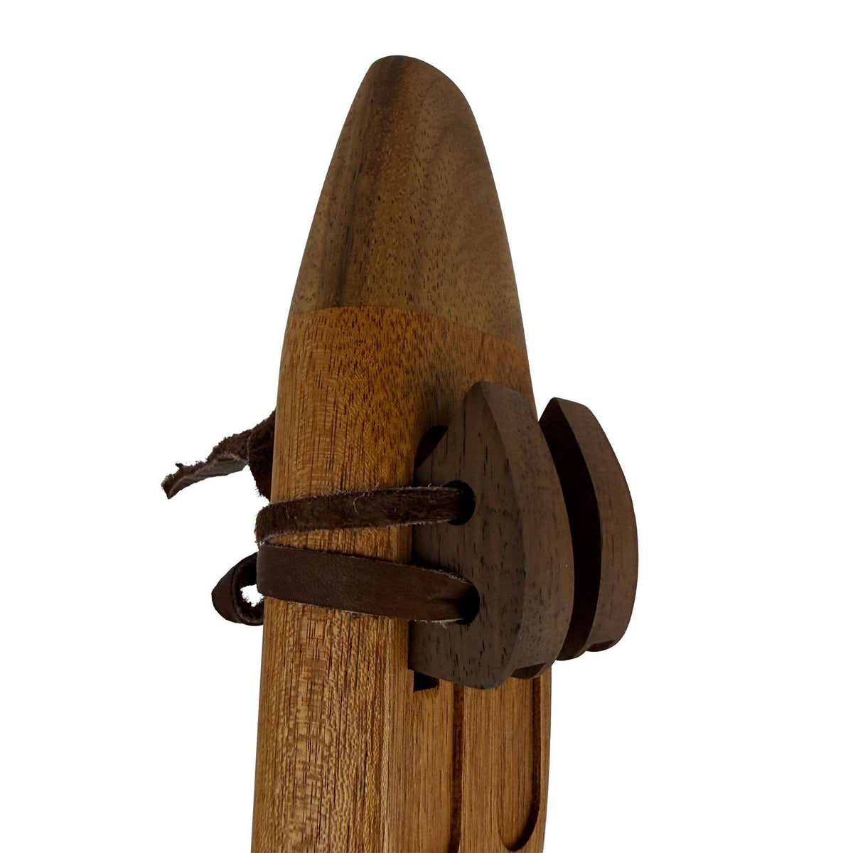 Native American Drone Flute in E minor by Nash Tavewa, Mahogany with Acacia Mouthpiece 