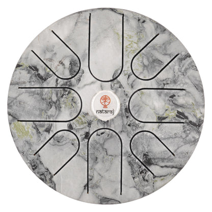 Nataraj Tongue Drum 8 inches, C Pygmy, White Marble