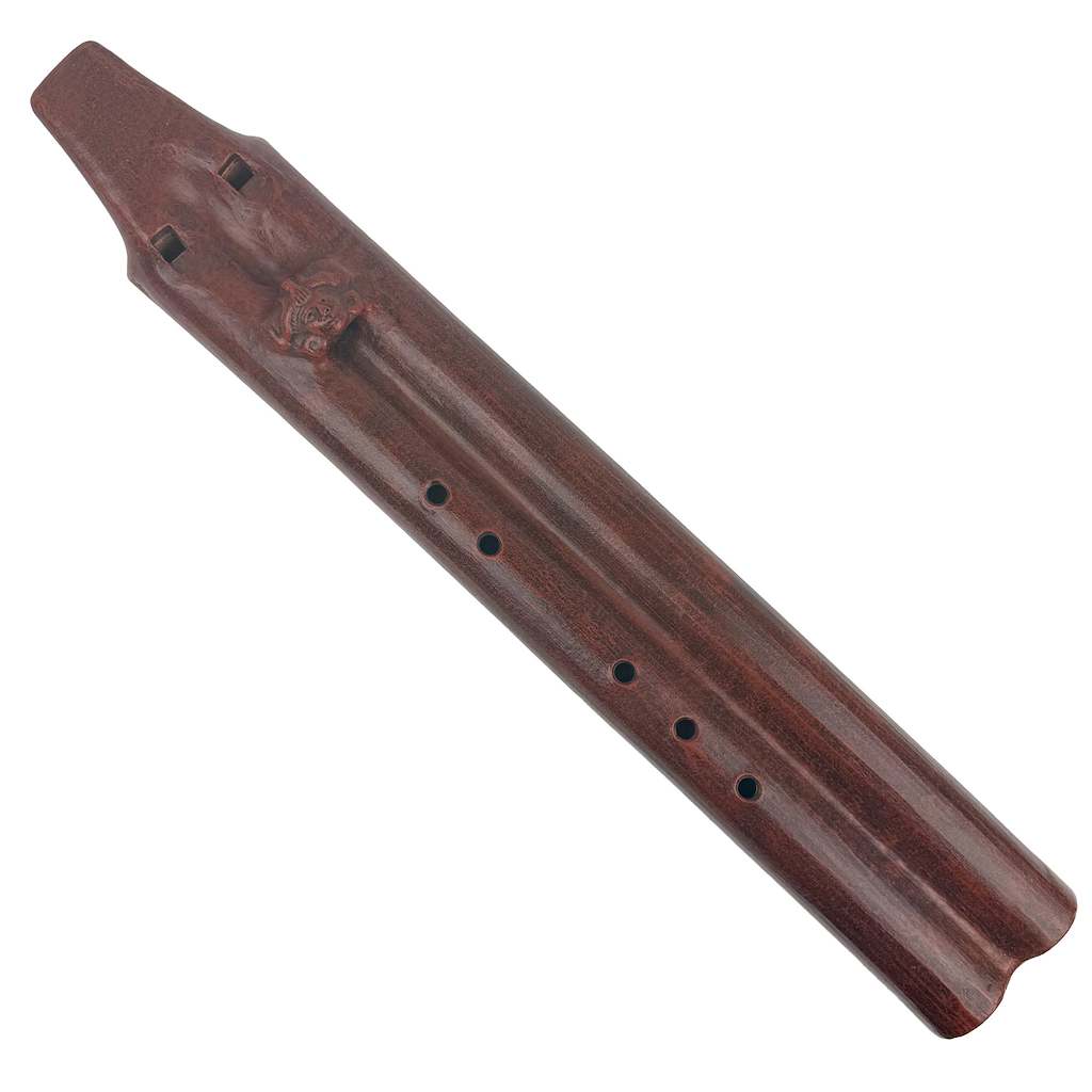 Native American Ceramic Drone Flute in Low C, by Nash Tavewa 