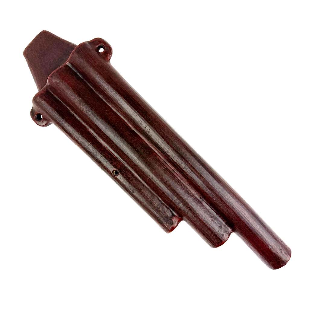 Native American Ceramic Triple Harmony Flute (F, G# C), by Nash Tavewa 