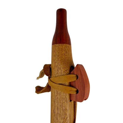 Native American Flute in G Minor by Nash Tavewa, Mahogany with Padauk Mouthpiece 