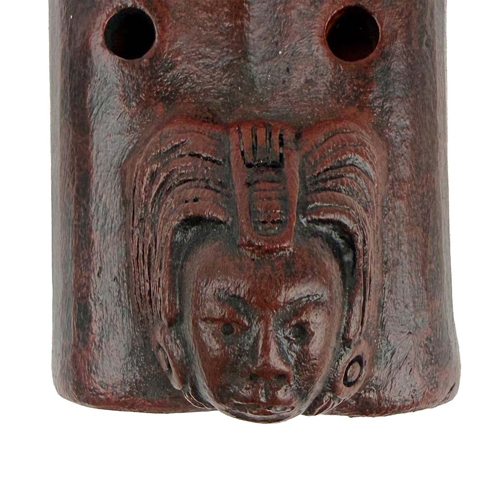 Native American Wet-tuned Harmonic Clay Flute in G, by Nash Tavewa 