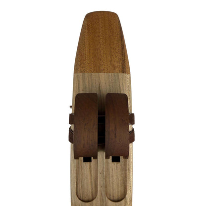 Native American Drone Flute in A minor by Nash Tavewa, Maple with Zebrawood Mouthpiece 