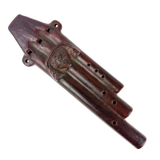 Native American Ceramic Triple Harmony Flute (F, G# C), by Nash Tavewa 