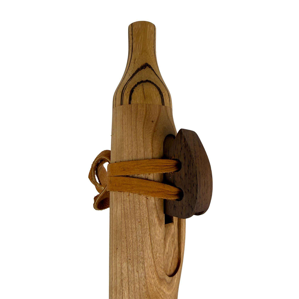 Native American Flute in Low B Minor, by Nash Tavewa, Cherry with Zebrawood Mouthpiece 