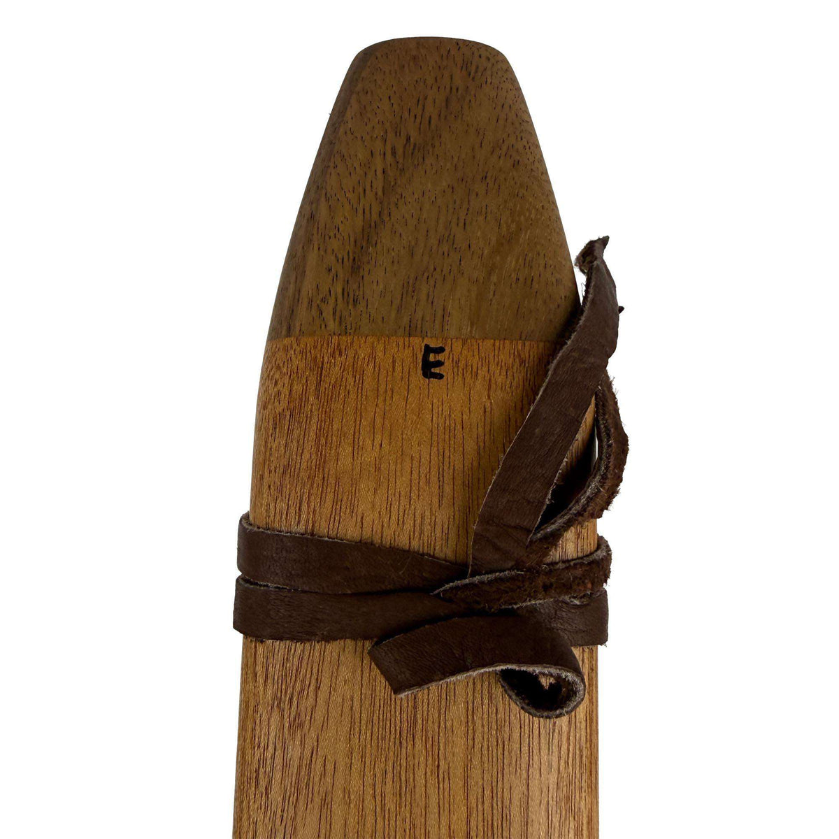 Native American Drone Flute in E minor by Nash Tavewa, Mahogany with Acacia Mouthpiece 