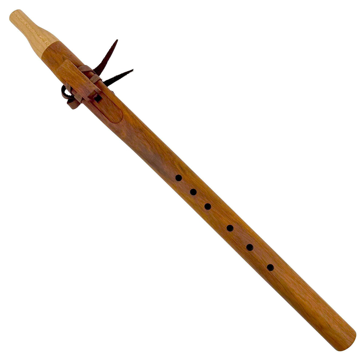 Native American Flute in F Minor by Nash Tavewa, Honduran Rosewood with Quilted Maple Mouthpiece 
