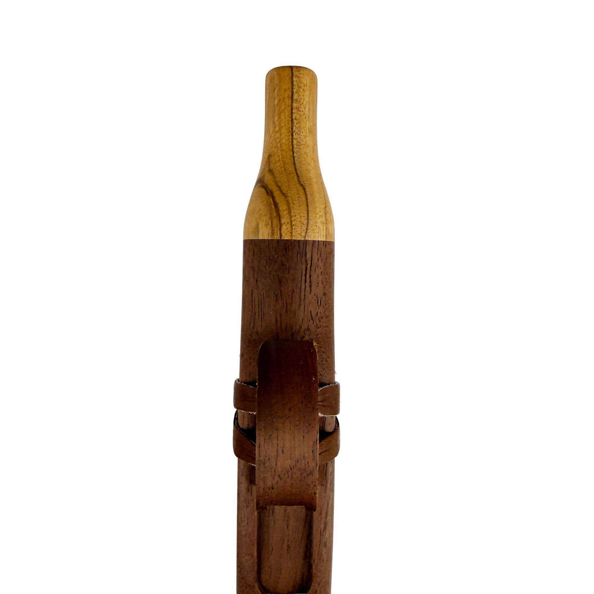 Native American Flute in F Minor by Nash Tavewa, Peruvian Black Walnut with Zebrawood Mouthpiece 