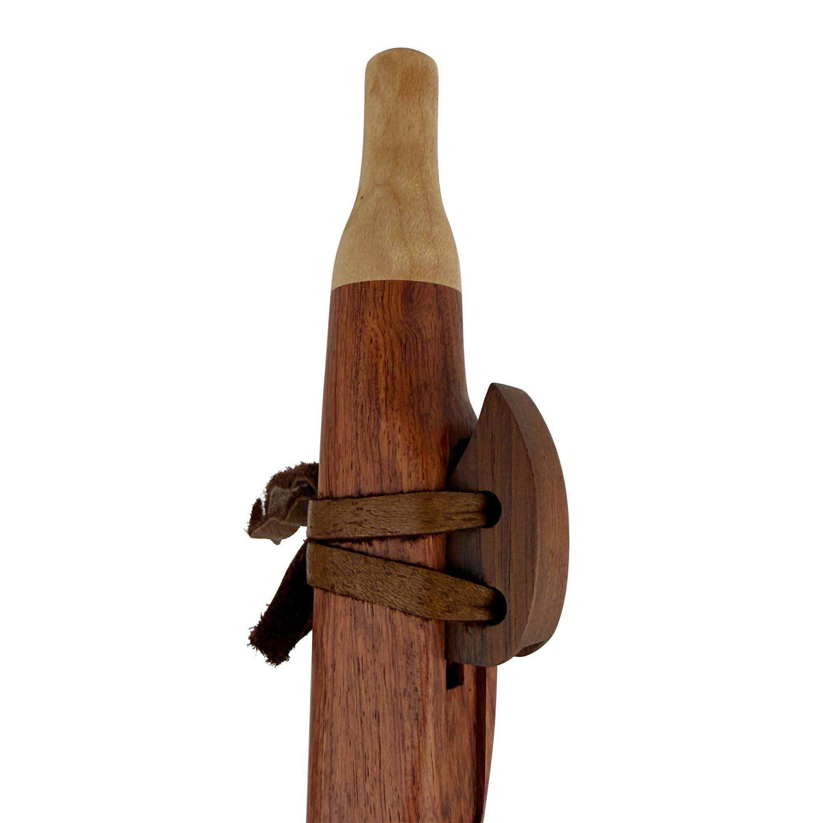 Native American Flute in F Minor by Nash Tavewa, Bubinga with Quilted Maple Mouthpiece 