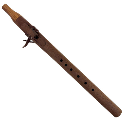 Native American Flute in G Minor by Nash Tavewa, Peruvian Black Walnut with Zebrawood Mouthpiece 