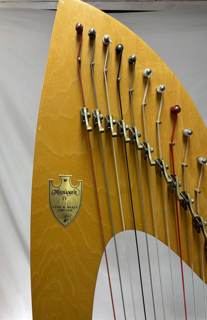 Lyon & Healy Troubadour IV Harp,  Pre-owned 