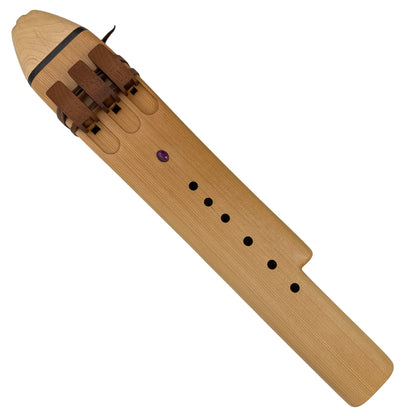 Native American Harmony Triple Flute in D and G by Nash Tavewa, Red Cedar with Maple Mouthpiece 