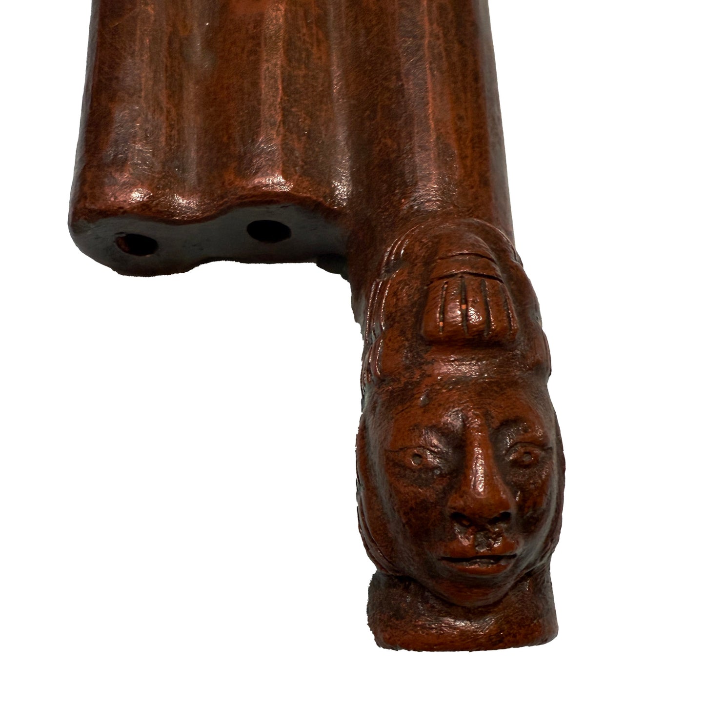 Native American Ceramic Triple Harmony Flute (G, C, C), by Nash Tavewa