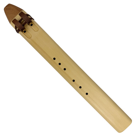 Native American Drone Flute in Low B by Nash Tavewa, Alaskan Yellow Cedar with Acacia Mouthpiece