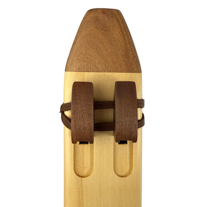 Native American Drone Flute in Low B by Nash Tavewa, Alaskan Yellow Cedar with Acacia Mouthpiece