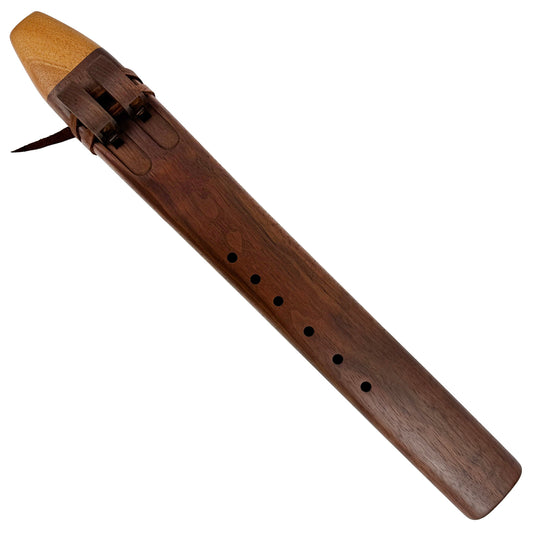 Native American Drone Flute in E minor by Nash Tavewa, Peruvian Black Walnut with Acacia Mouthpiece