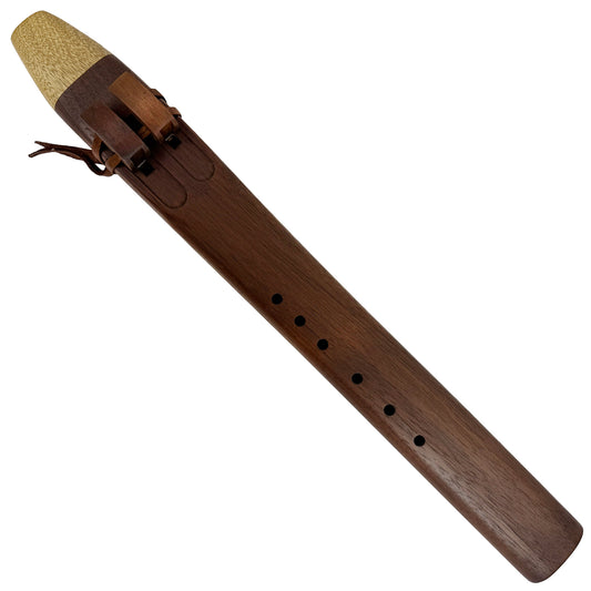 Native American Drone Flute in F minor, 432 Hz., by Nash Tavewa, Peruvian Black Walnut with Acacia Mouthpiece