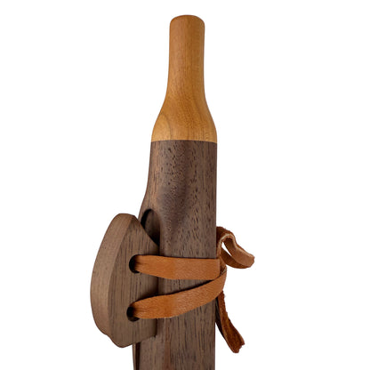 Native American Flute in F Minor by Nash Tavewa, Peruvian Black Walnut with Cherry Mouthpiece