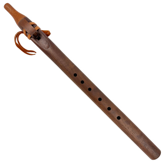 Native American Flute in E Minor by Nash Tavewa, Peruvian Black Walnut with Mahogany Mouthpiece