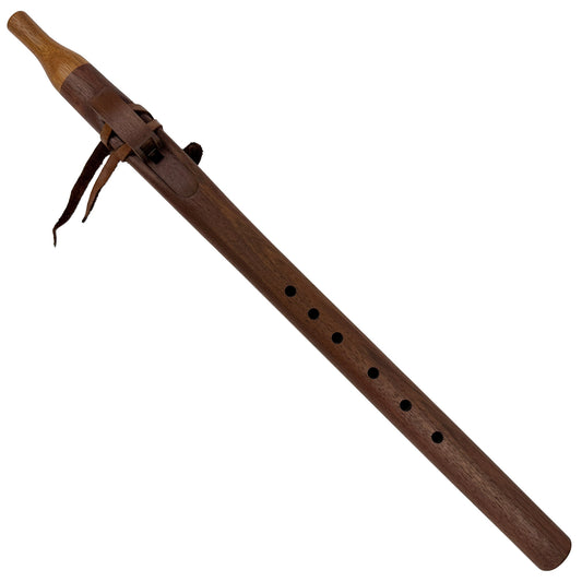 Native American Flute in F Minor by Nash Tavewa, Peruvian Black Walnut with Mahogany Mouthpiece
