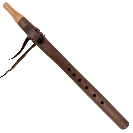 Native American Flute in A Minor by Nash Tavewa, Peruvian Black Walnut with Cherry Mouthpiece