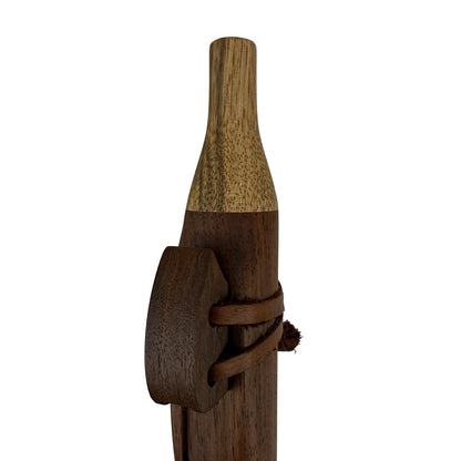 Native American Flute in E Minor by Nash Tavewa, Peruvian Black Walnut with Acacia Mouthpiece 
