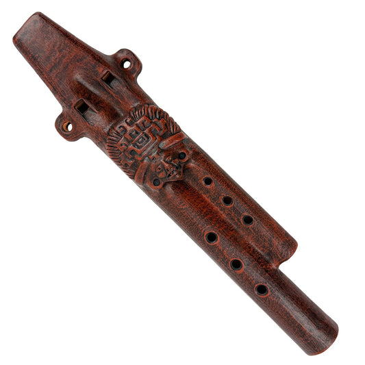 Native American Teotihuacan Harmony Clay Flute in G and D,  by Nash Tavewa 