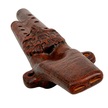 Native American Teotihuacan Harmony Clay Flute in G and D,  by Nash Tavewa 