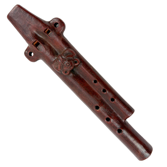 Native American Teotihuacan Harmony Clay Flute in G and D,  by Nash Tavewa 
