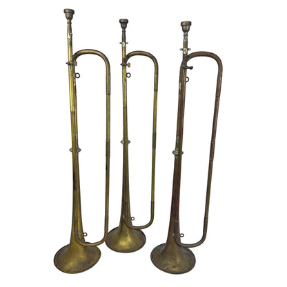 Set of 3 Antique German Fanfare Horns