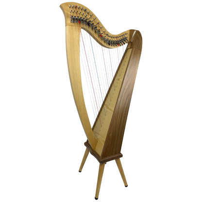 22 String Lever Harp, 2-tone Ash/Walnut 
