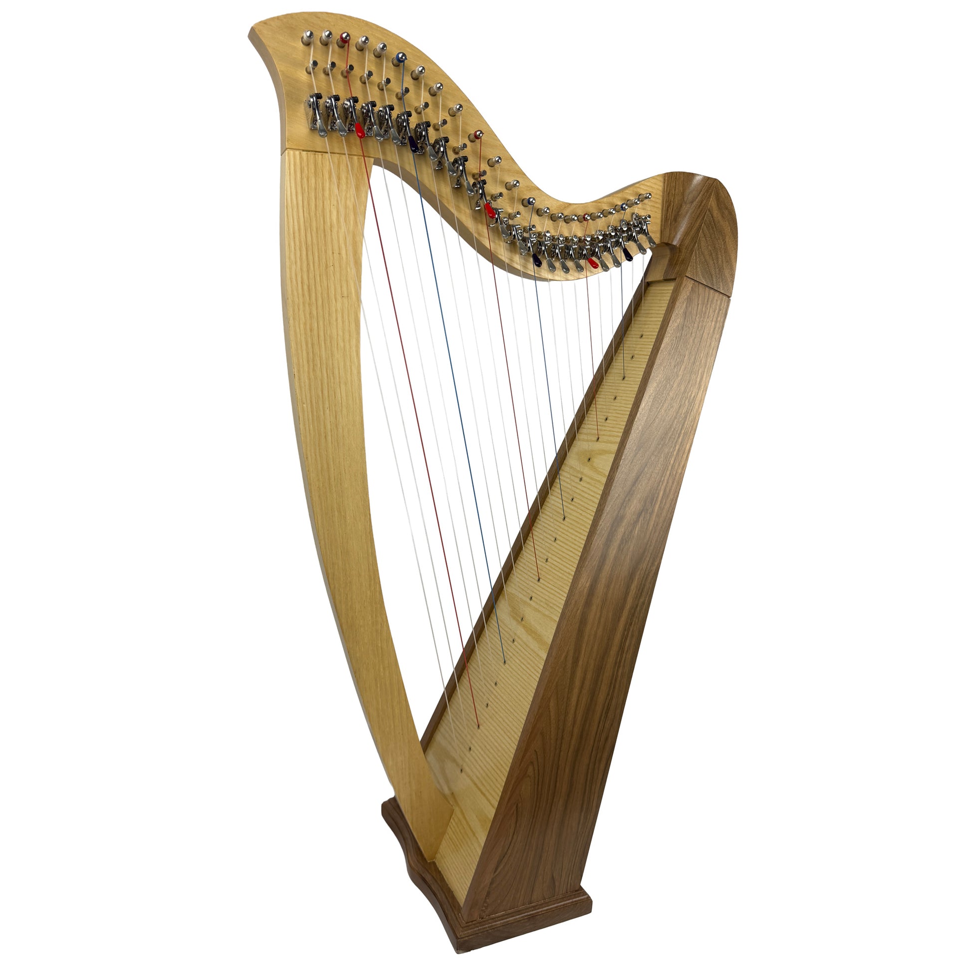 22 String Lever Harp, 2-tone Ash/Walnut 