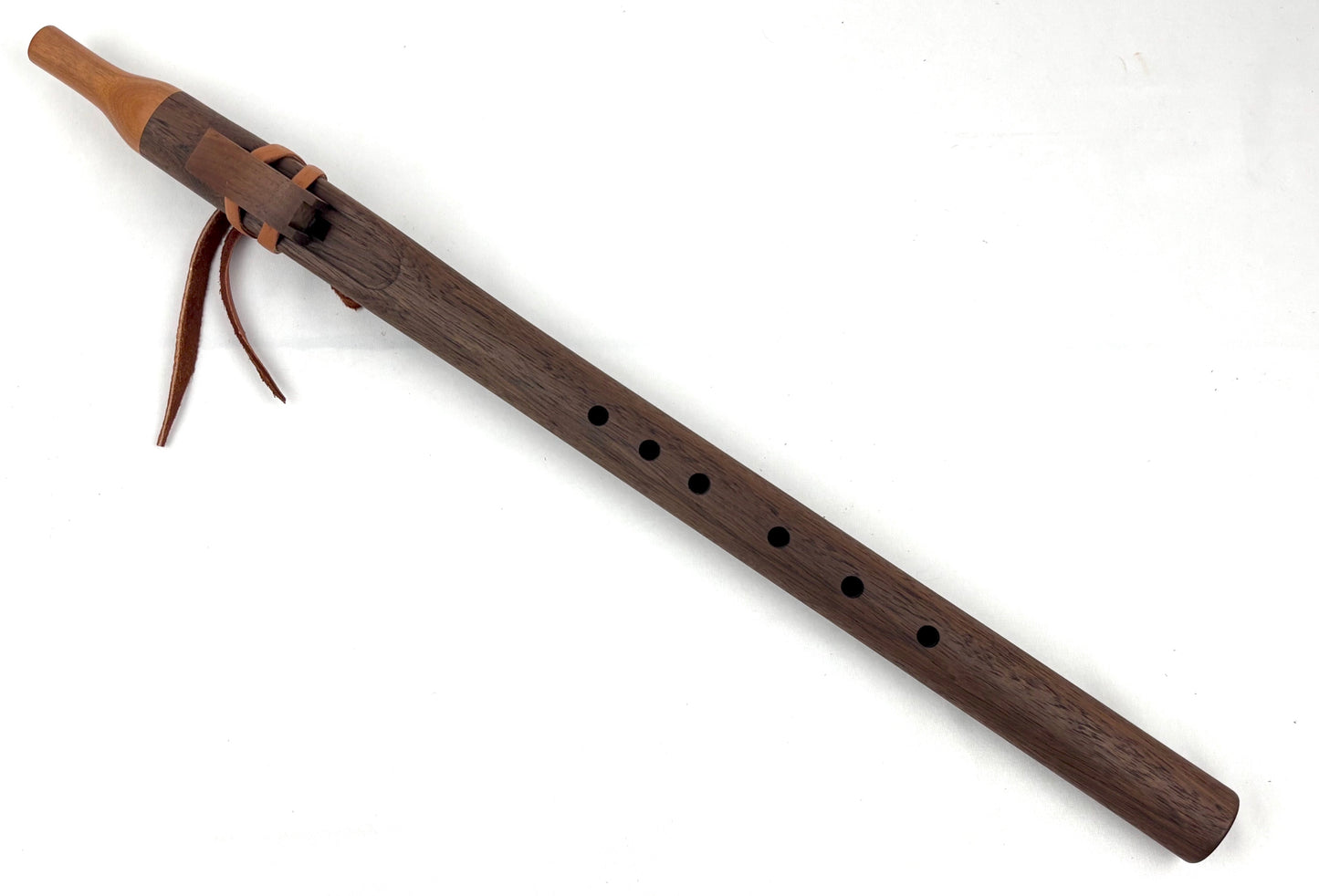 Native American Flute in F Minor by Nash Tavewa, Peruvian Black Walnut with Cherry Mouthpiece