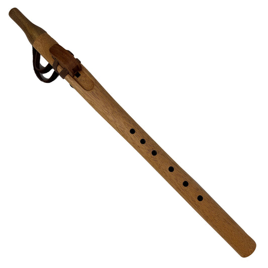 Native American Flute in F# Minor by Nash Tavewa, Mahogany with Acacia Mouthpiece 