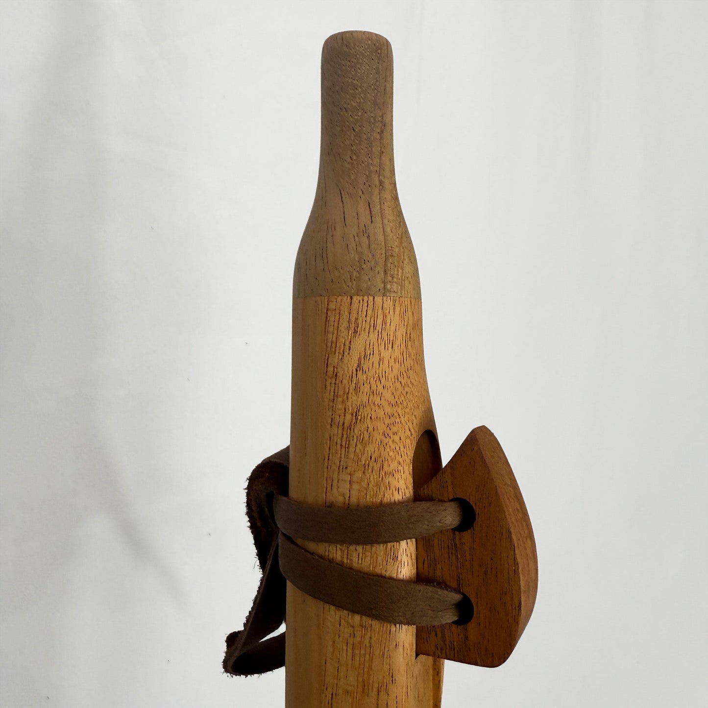 Native American Flute in F# Minor by Nash Tavewa, Mahogany with Acacia Mouthpiece 