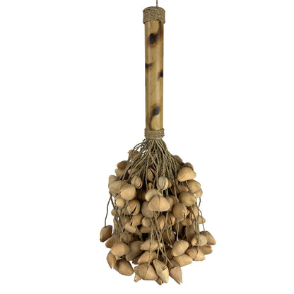 Kenari Nut Shaker, Bamboo Handle (Large)