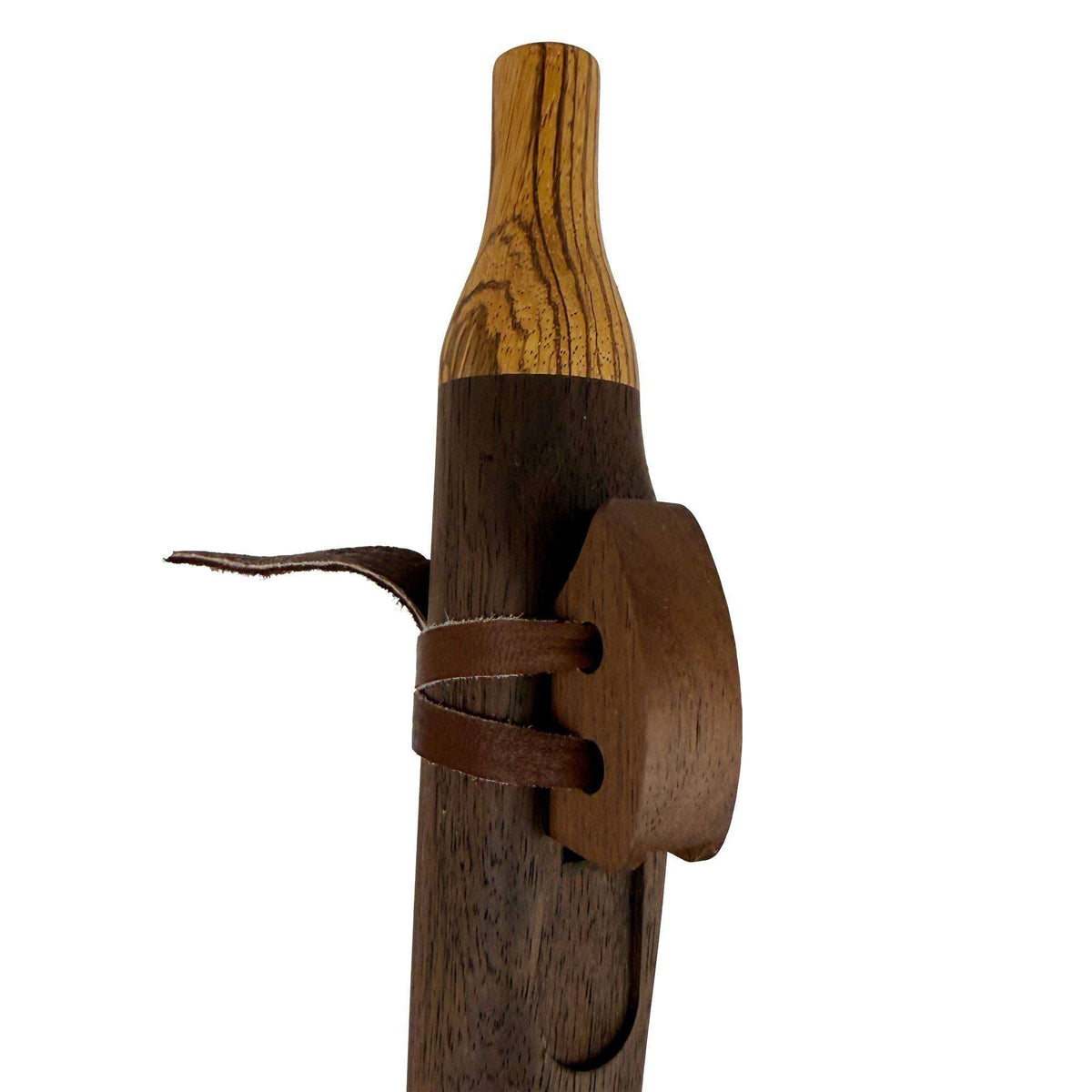 Native American Flute in Low E Minor by Nash Tavewa, Peruvian Black Walnut with Zebrawood Mouthpiece 