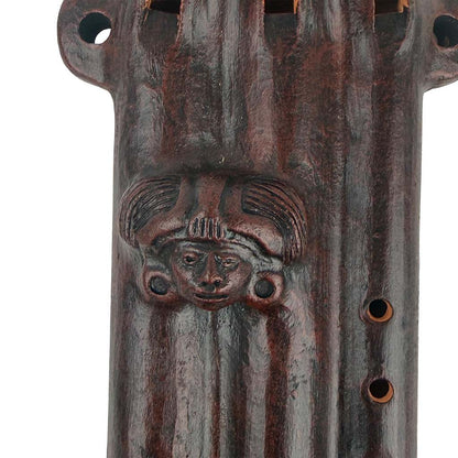 Native American Ceramic Triple Harmony Flute (C, Eb, G), by Nash Tavewa 