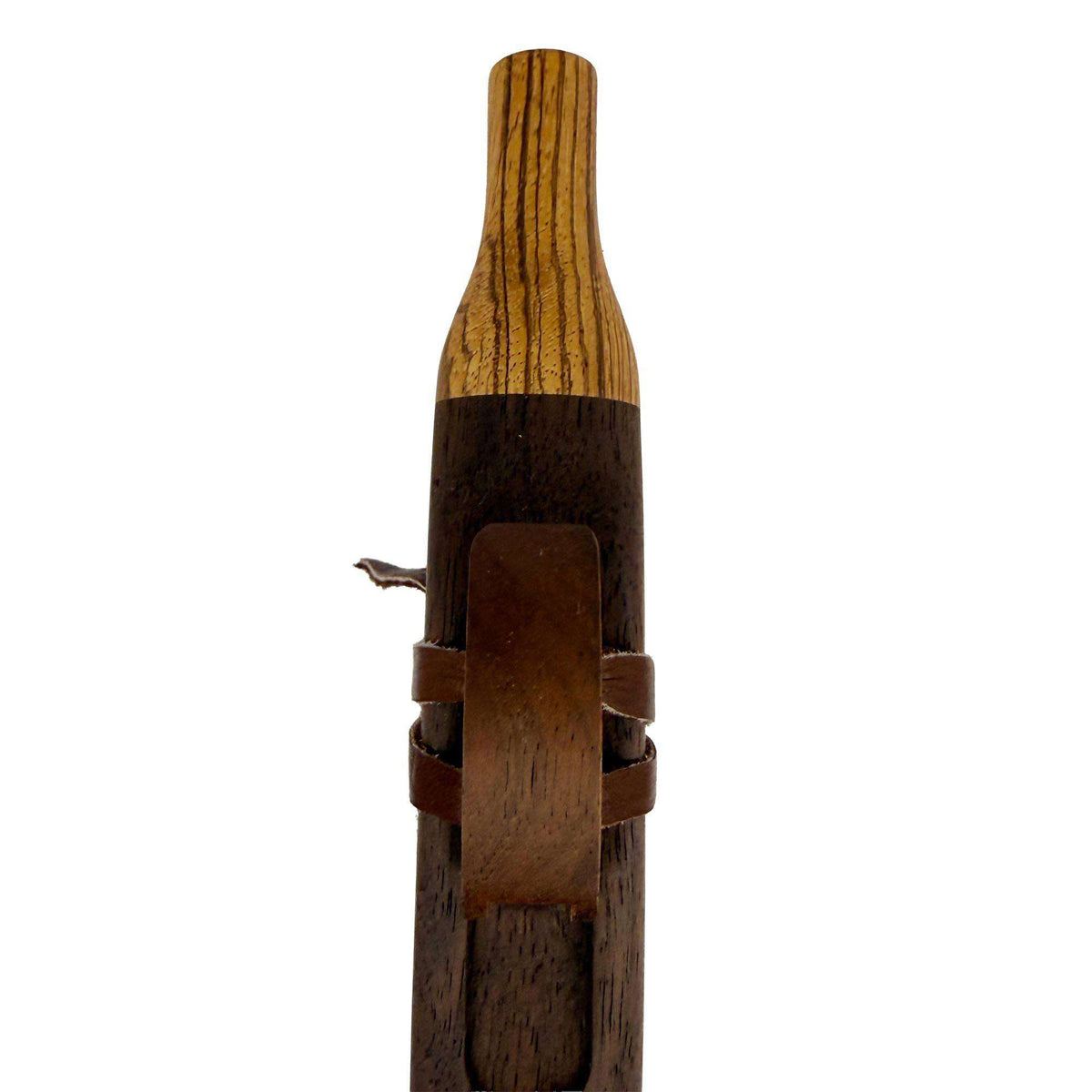 Native American Flute in Low E Minor by Nash Tavewa, Peruvian Black Walnut with Zebrawood Mouthpiece 