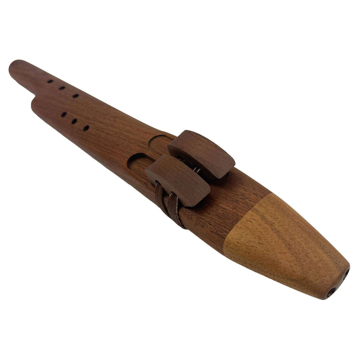 Native American Harmony Double Flute in G minor and D minor by Nash Tavewa, Peruvian Black Walnut with Acacia Mouthpiece 