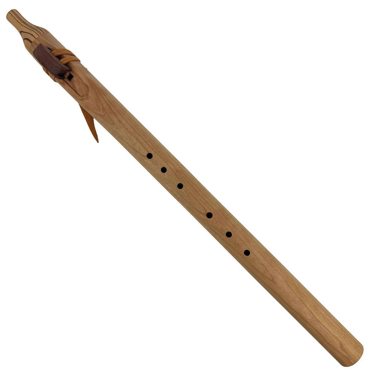 Native American Flute in Low B Minor, by Nash Tavewa, Cherry with Zebrawood Mouthpiece 