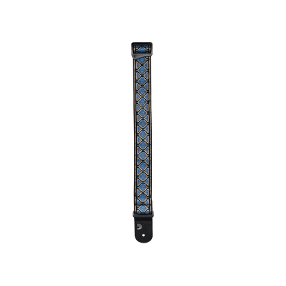 Eco Woven Guitar Strap, Blue & Gold 