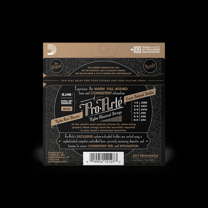 D'Addario Pro-Arté Nylon, Hard Tension Classic Guitar Strings EJ46 Accessories_Strings D'Addario   