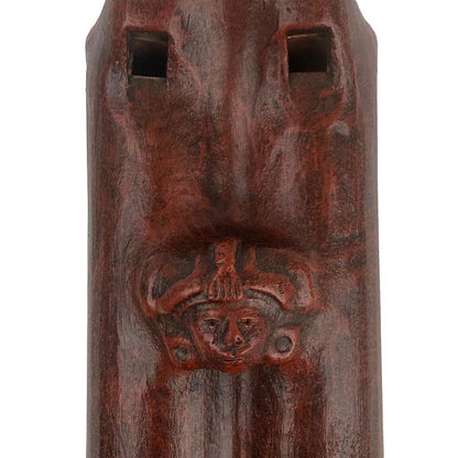 Native American Ceramic Drone Flute in Low C, by Nash Tavewa 