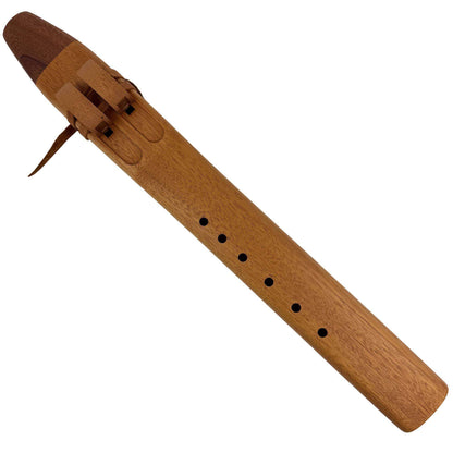 Native American Drone Flute in F# minor by Nash Tavewa, Mahogany with Mahogany Mouthpiece 
