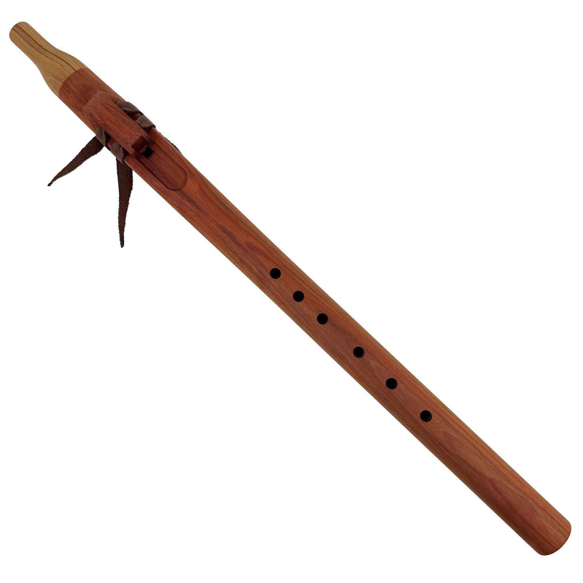 Native American Flute in F Minor by Nash Tavewa, Honduran Rosewood with Zebrawood Mouthpiece 
